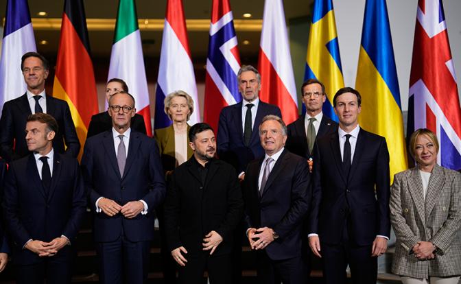 На фото: переговоры по Украине в Берлине