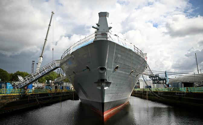 На фото: строящийся фрегат HMS Glasgow типа 26 класса