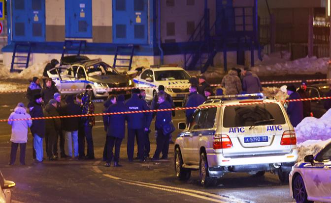 СК назвал причину взрыва у машины ГАИ в Москве