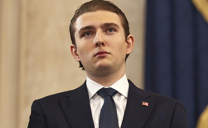 На фото: сын президента США Дональда Трампа Бэррон Трамп