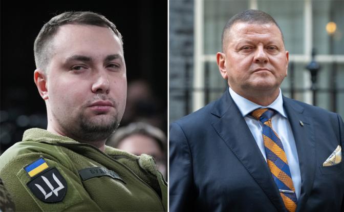 На фото(слева направо): глава Офиса президента Украины Кирилл Буданов и посол Украины в Великобритании, экс-главком ВСУ Валерий Залужный