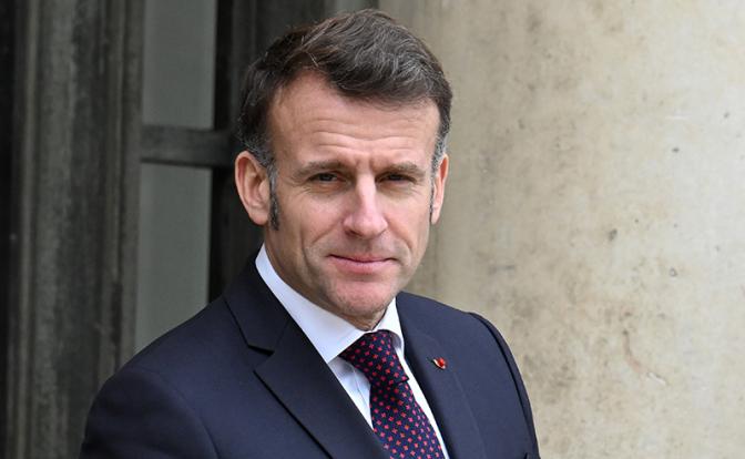 Н а фото: президент Франции Эммануэль Макрон