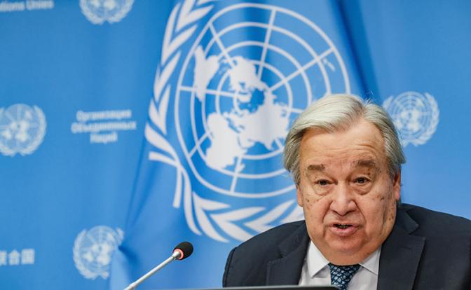 На фото: генсек Организации Объединенных Наций Антониу Гутерриш.