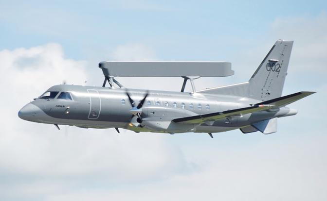 На фото: самолёт Saab 340 AEW&C