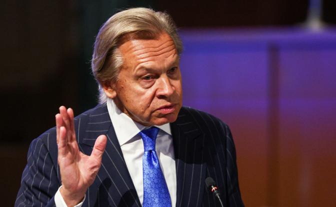 На фото: председатель комиссии Совета Федерации по информационной политике и взаимодействию со СМИ Алексей Пушков