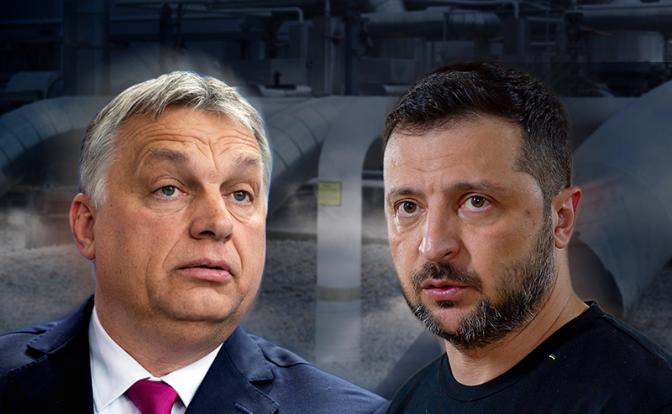 На фото: премьер-министр Венгрии Виктор Орбан и президент Украины Владимир Зеленский (слева направо)