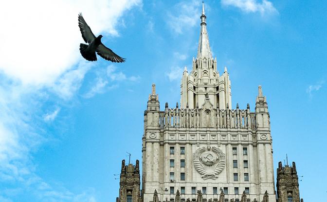 На фото: вид на здание МИД РФ.