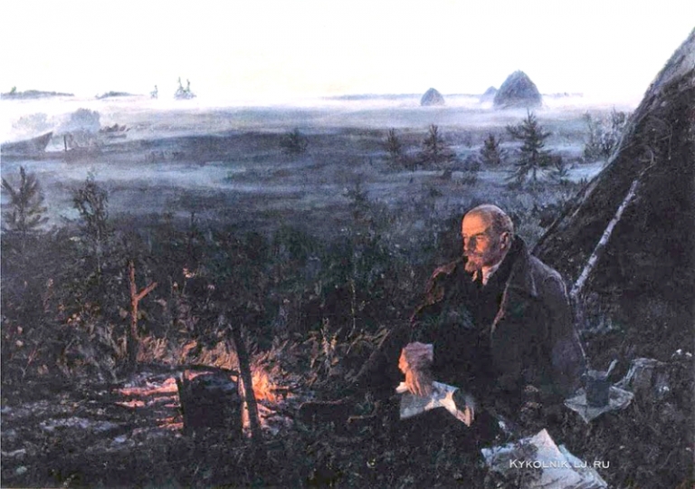 Аркадий Пластов "Ленин в Разливе" (1948)