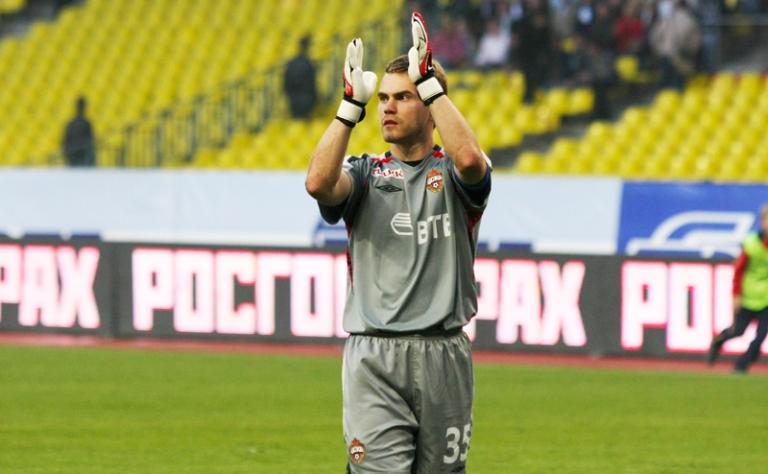 На фото: голкипер ЦСКА Игорь Акинфеев 