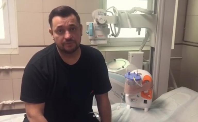 На фото: Сергей Жуков в больнице