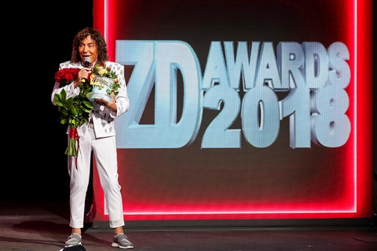 На фото: певец Валерий Леонтьев во время выступления на церемонии вручения российской музыкальной премии ZD Awards ("Звуковая дорожка МК-2018") в театре "Русская песня". 