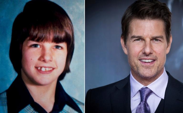 На фото: Том Круз в детстве и сейчас