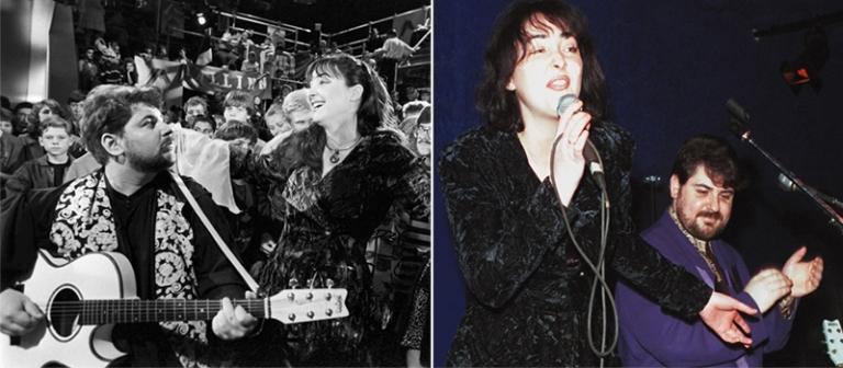 На фото: кабаре-дуэт &laquo;Академия&raquo;, 1995 год