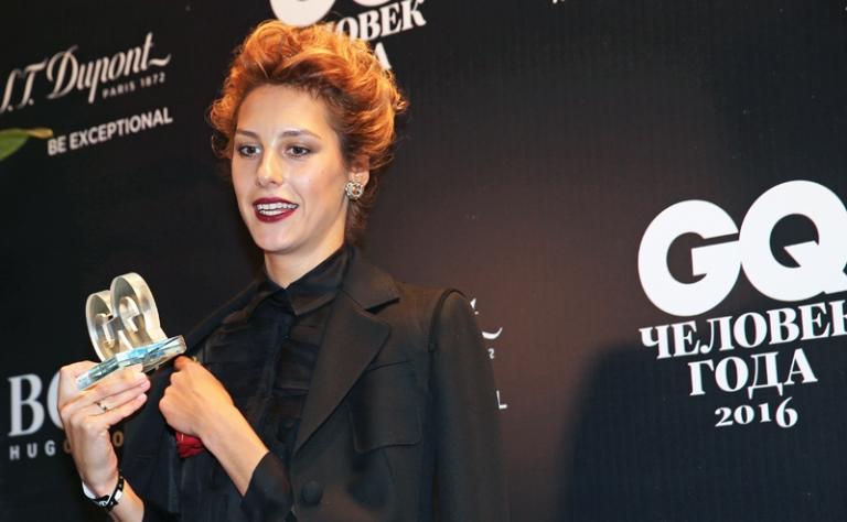 На фото: актриса театра "Мастерская Петра Фоменко" Ирина Горбачева, победившая в номинации "Женщина года", на церемонии вручения премии "Человек года" по версии журнала GQ