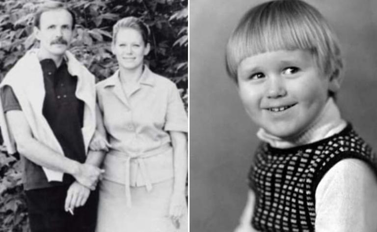 Максим Аверин в детские годы и его родители