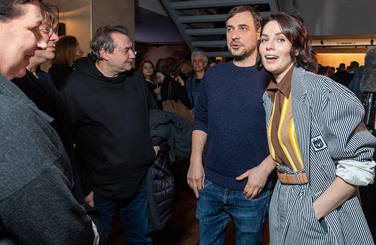 На фото: Евгений Цыганов, Юлия Снигирь (слева направо) на премьере фильма 