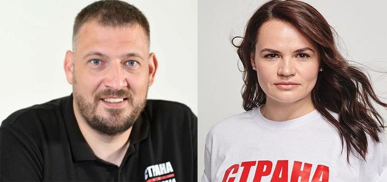 На фото: Сергей и ветлана Тихановские