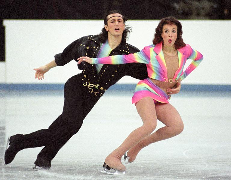 На фото: фигуристы Ирина Лобачева и Илья Авербух, 1997 год
