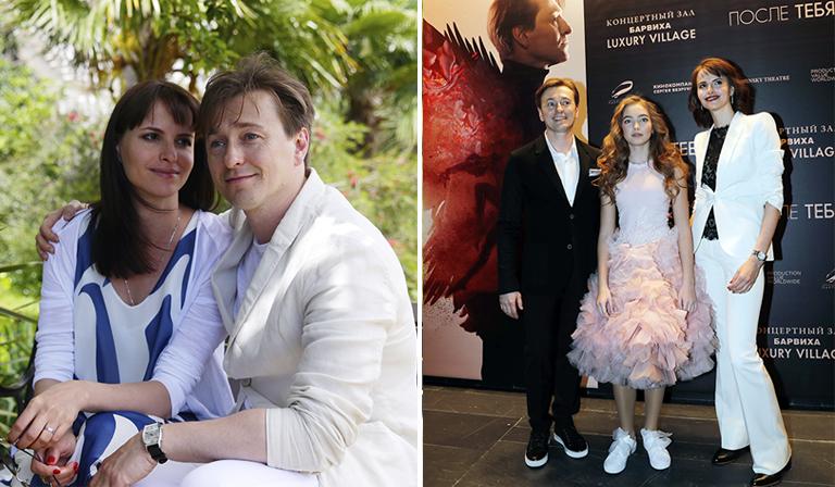 Актер Сергей Безруков и режиссер Анна Матисон (слева); Актеры Сергей Безруков, Анастасия Безрукова и режиссер Анна Матисон (слева направо) на премьере фильма режиссера А.Матисон "После тебя" 