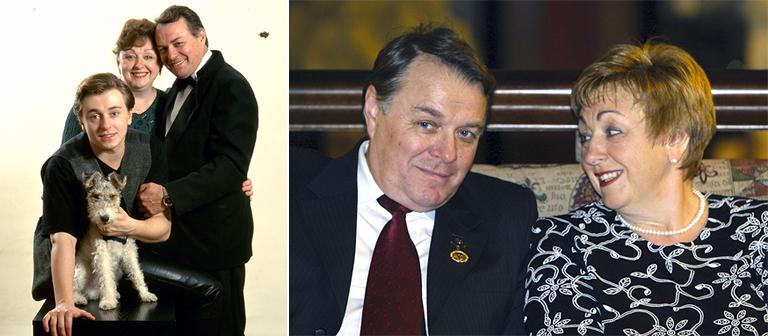 Сергей Безруков с родителями Натальей и Виталием (слева) и родители Сергея