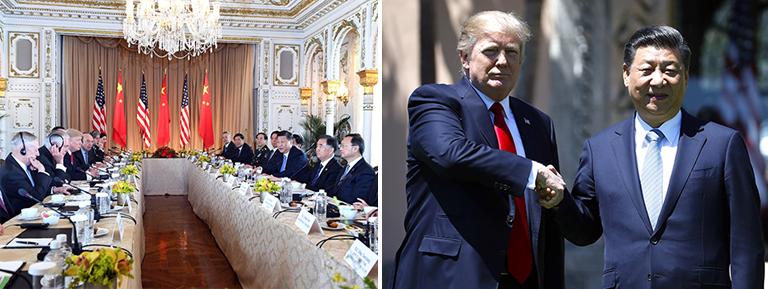  Председатель КНР Си Цзиньпин во время встречи с президентом США Дональдом Трампом