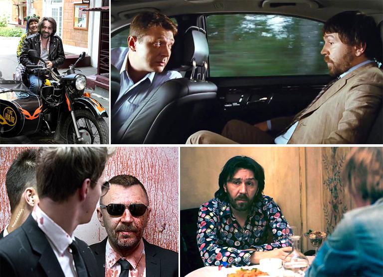 Кадры из фильмов: «Детка», «Гена Бетон», «Хардкор», «Пока ночь не разлучит» (по часовой стрелке)