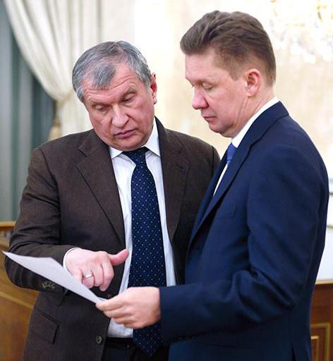 Игорь Сечин и Алексей Миллер