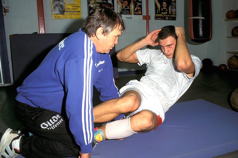 Виталий Кличко с немецким тренером Фрицем Здунеком, 1997 год