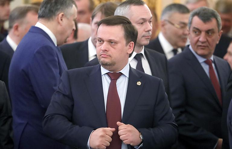 На фото: губернатор Новгородской области Андрей Никитин в Кремле перед началом заседания Государственного совета РФ, 2018