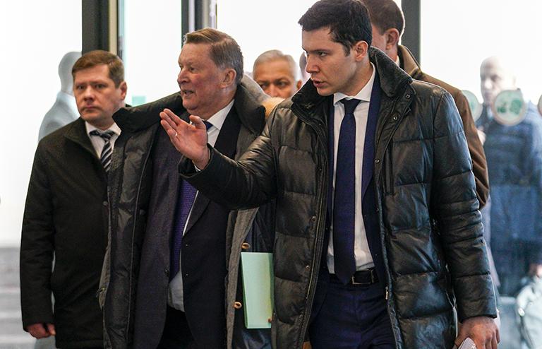 На фото: специальный представитель президента РФ по вопросам природоохранной деятельности, экологии и транспорта Сергей Иванов и губернатор Калининградской области Антон Алиханов (слева направо на первом плане), 2021