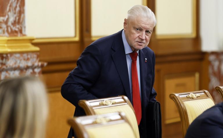 На фото: лидер партии "Справедливая Россия - За правду" Сергей Миронов на встрече премьер-министра РФ Михаила Мишустина с депутатами фракции "Справедливая Россия" в Доме правительства РФ, 2026 год.