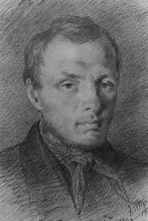 На фото: портрет Федора Михайловича Достоевского работы художника К.А. Трутовского, 1847 год