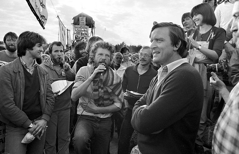 Герхард Шредер в Горлебене,Нижняя Саксония, 1980 год