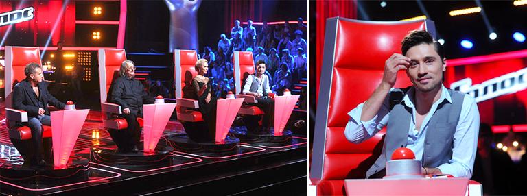 Певец Дима Билан на съемках музыкальной программы "Голос"