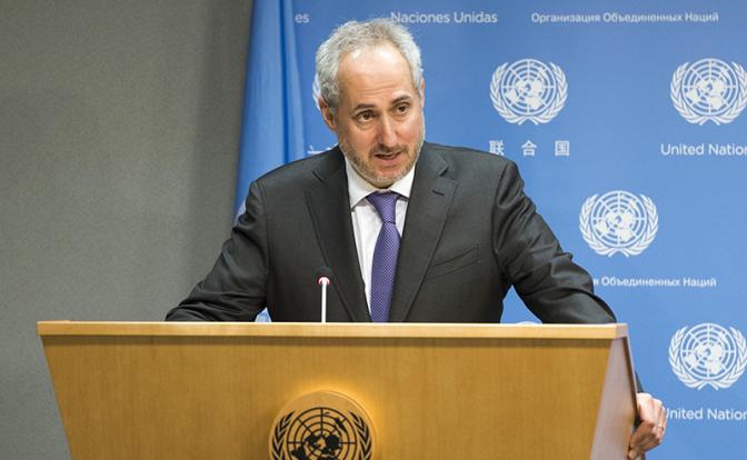 На фото: представитель генсека ООН Стефан Дюжаррик