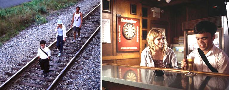 Питер Динкледж и Мишель Уильямс в фильме "Станционный смотритель"