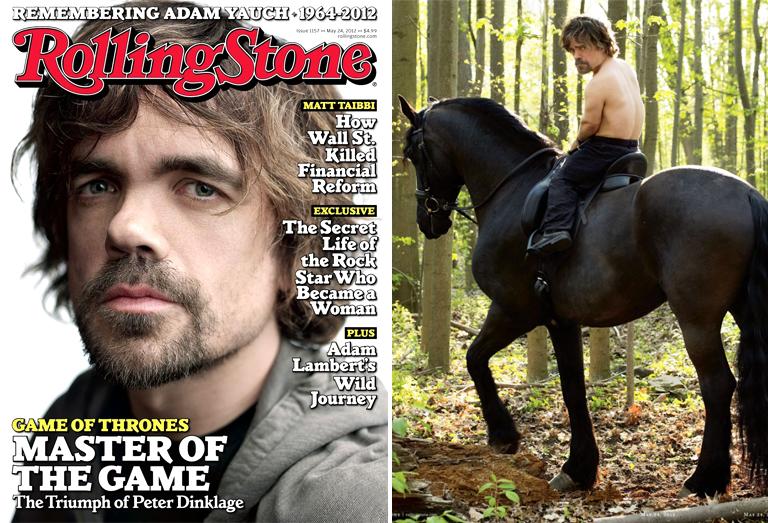 Питер Динклэйдж на обложке журнала "Rolling Stones"