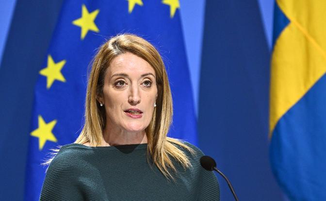 На фото: председатель Европарламента Роберта Метсола