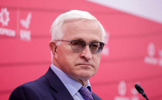 На фото: президент Российского союза промышленников и предпринимателей (РСПП) Александр Шохин во время бизнес-форума