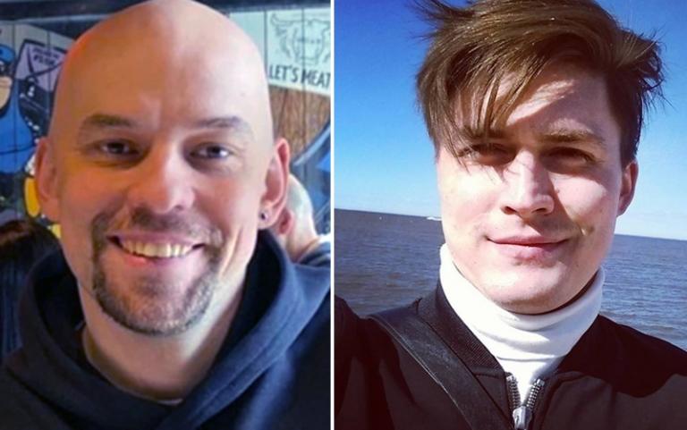 На фото (слева направо): режиссер Стас Иванов и актер Эдгар Голосной.