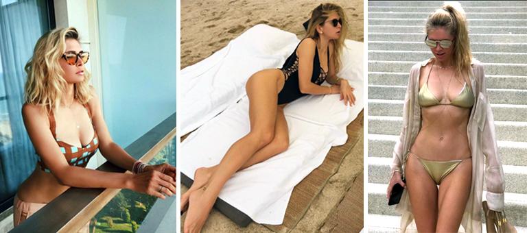 На фото: Вера Брежнева в купальниках