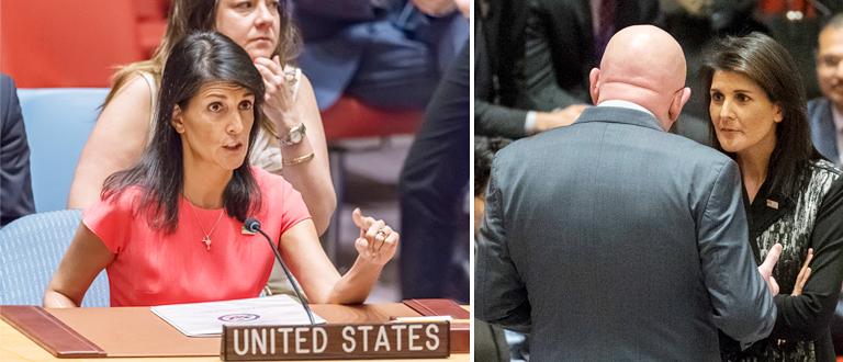 Никки Хейли и Василий Небезя